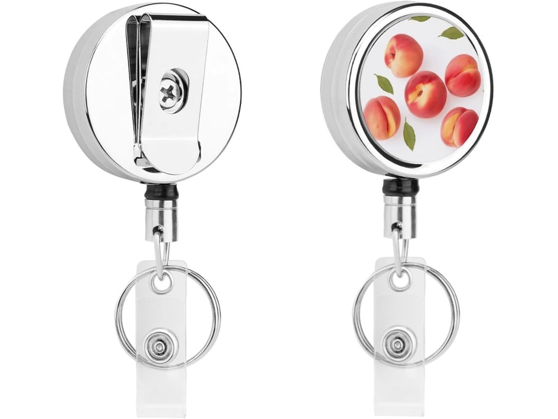 Porta Crachás Retráteis Cor De Pêssego, Porta Crachás Enfermeiras Engraçadas Com Clipe, Chaveiro Fofo Crachá