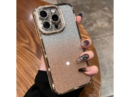 Capa De Tpu Para Iphone 13 Pro - Glitter Degradê De Diamante