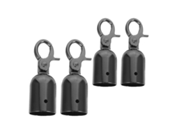 Alipis 4-grampos De Extremidade Corda Metal Preto Brilhante, Travas De Gancho Pressão Barreiras Segurança