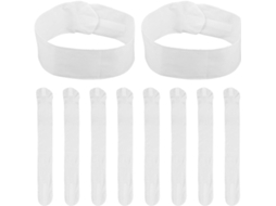 Faixas De Cabelo Descartáveis Ciieeo Em Tecido Não Tecido, Pacote Com 10 Unidades, Elásticos De Cabelo Com Fecho De Velcro.
