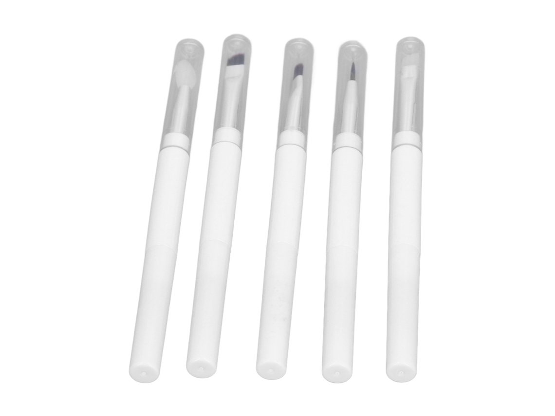 5 Peças Conjunto De Pincéis De Maquilhagem De Silicone Multifuncional Para Sobrancelhas, Cílios, Lábios E Olhos