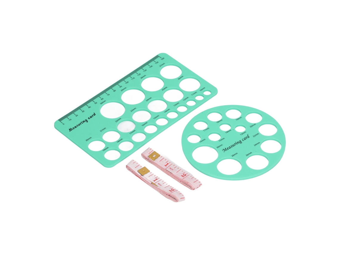Mali ferramenta de Medição de Boquilla Régua de Mamilo Silicone Conjunto Redondo e Retangular Verde