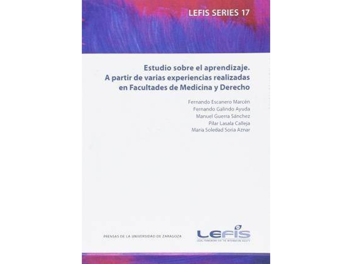 Livro Estudio sobre el aprendizaje a partir de varias experiencias realizadas en Facultades de Medicina y Derecho de Jesús F Escanero (Espanhol)