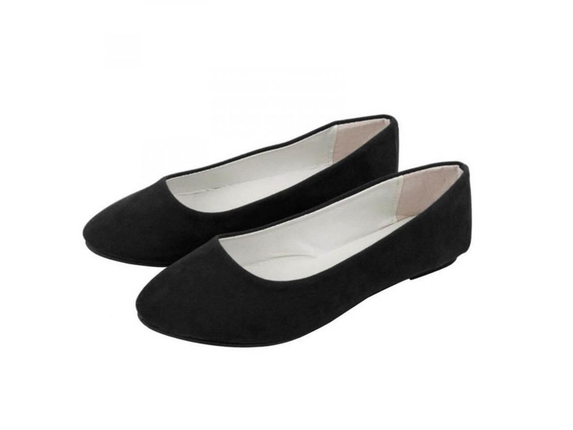 2026 sapatos de Ballet para Mulher Slip On Loafers Couro Camurça Sola de Borracha Tamanhos 35 42 Cores Várias Txm 39 Negro