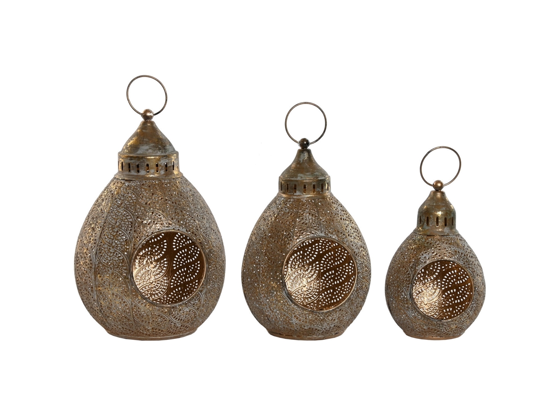 Conjunto de 3 Castiçais de Metal 23cm/29cm 23x23x34cm ALEXANDRA HOUSE LIVING