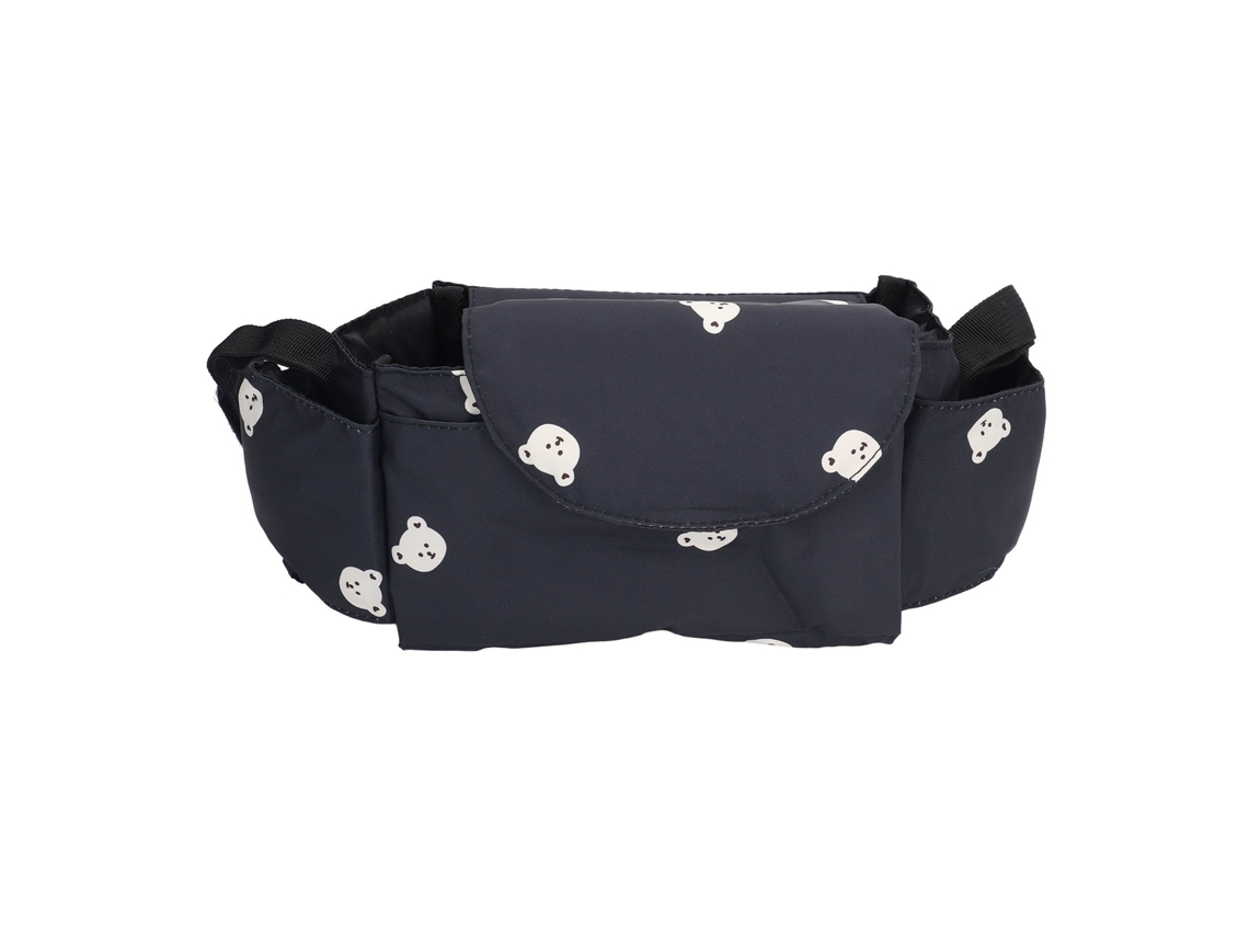 Bolsa Para Carrinho De Bebê Estilo Elegante Portátil Multiusos Grande Capacidade Compartimentos Viagem Preta