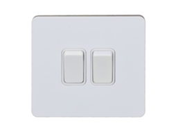 Laxiscreed Interruptor De Parede Duplo Controlado, Isolado E Resistente Ao Fogo
