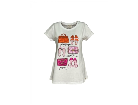 Camiseta feminina de algodão branca muito simples (40)