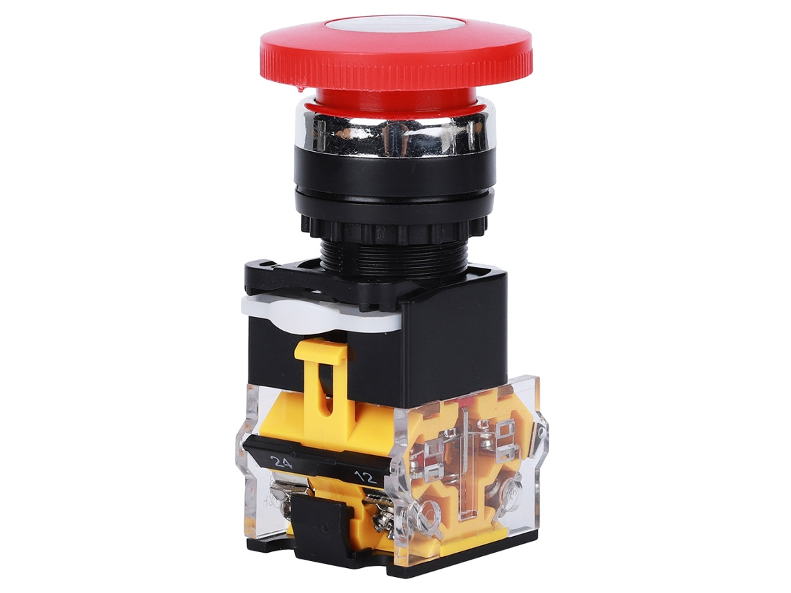 Botão de Parada de Emergência Industrial 3 Unidades 440v 10a 22mm