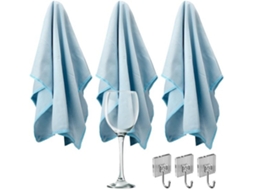 Conjunto De 3 Pano De Limpeza Microfibra - Liso - Sem Fios - Resistente Às Marcas - Grande - 40 X 70 Cm - Apropriado Para Espelhos E Superfícies De Al
