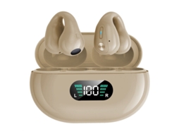 Auriculares Bluetooth True Wireless Q80 5.3 Condução Óssea com Clipe Dourado