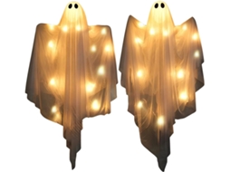 Decoração De Jardim Extragrande Com Led Branco, Em Tecido Resistente Às Intempéries, Para Halloween