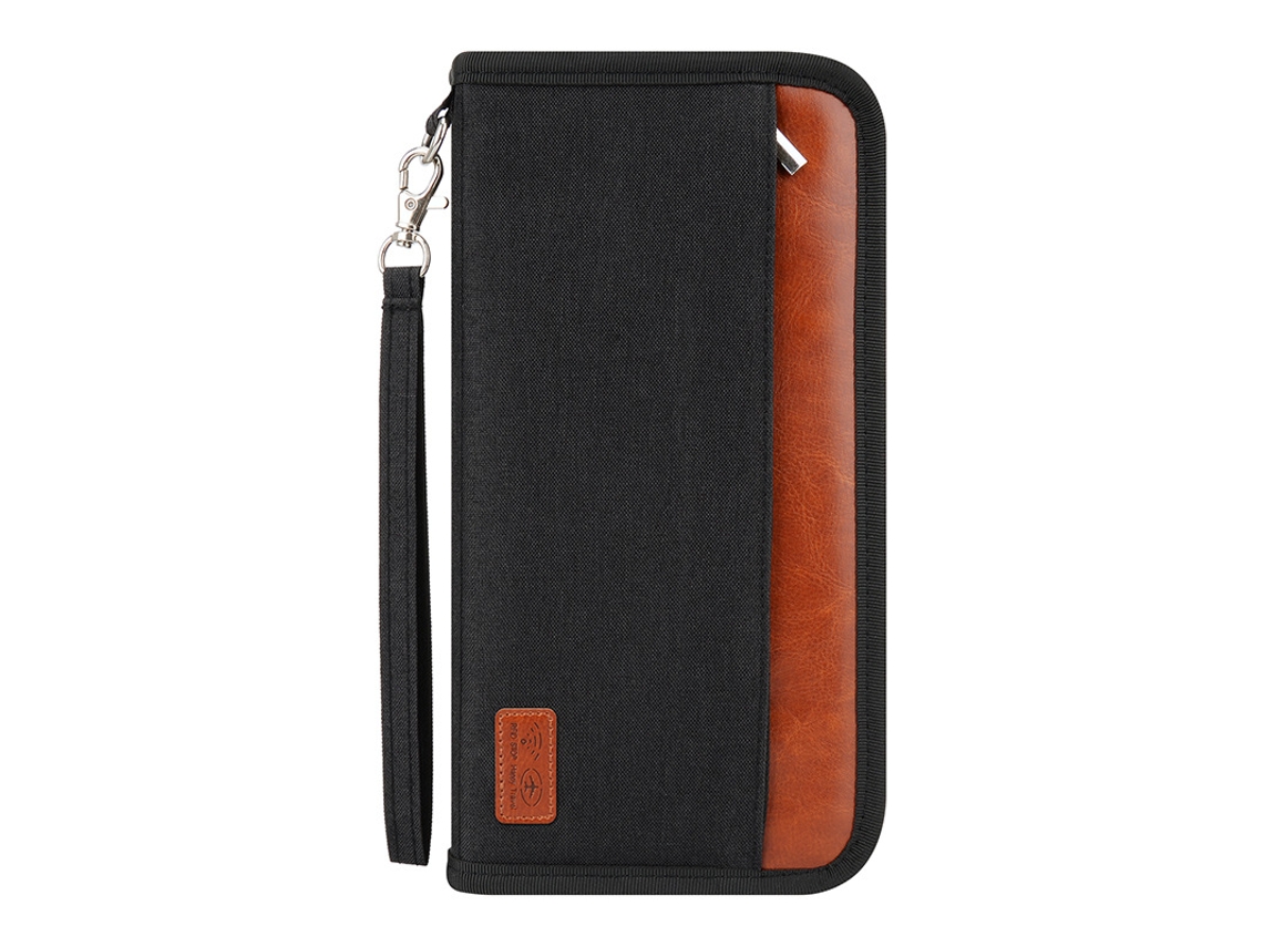 Porta documentos de Viagem Rfid Preto AQUAFORGE