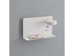 Aplique de Parede Led Regulável de 3 Cores com Interruptor e Modo de Interface Usb para Iluminação Do Corredor Do Quarto Branco Grande Direita