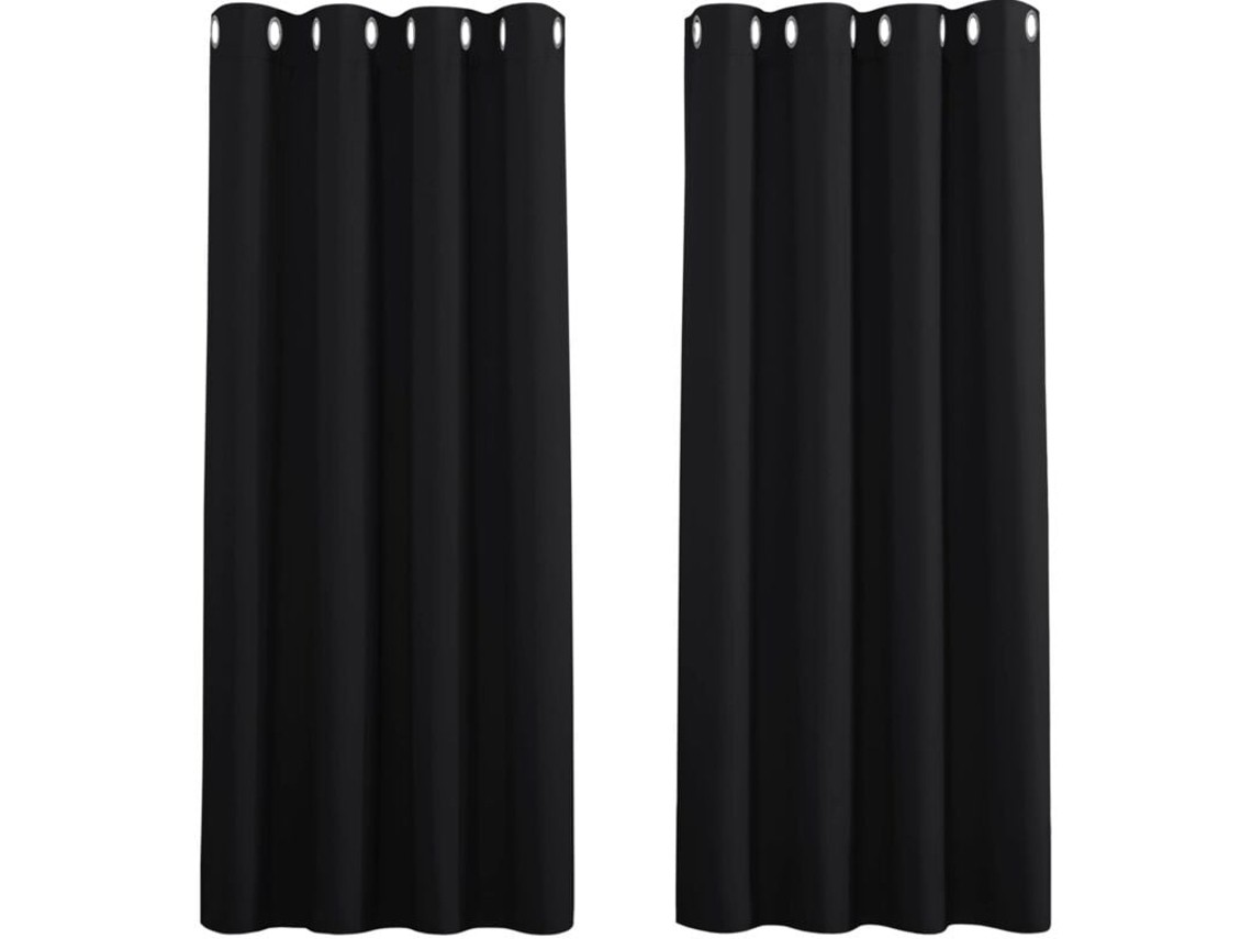 Cortina Blackout Térmica, Para Janela E Quarto, Ilhós, Privacidade, Lavável, Conjunto 2 Peças, 100 X 250 Cm