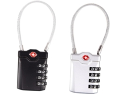 Conjunto De 2 Cadeados Combinação Pequenos Para Malas, Ideais