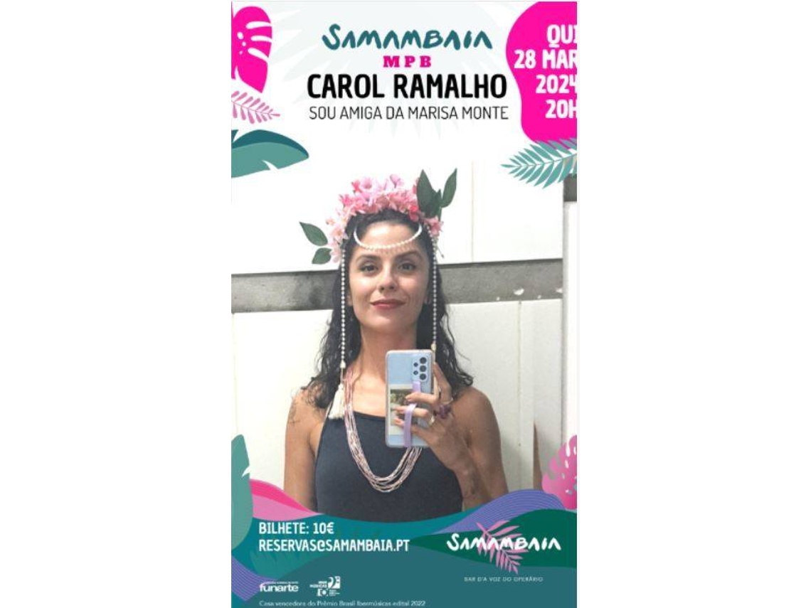 Bilhete CAROL RAMALHO - SOU AMIGA DA MARISA MONTE