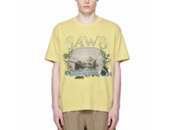 Rockinstone Jaws Movie Boat Sinking Florals Heather Yellow Adult T-shirt Size:s