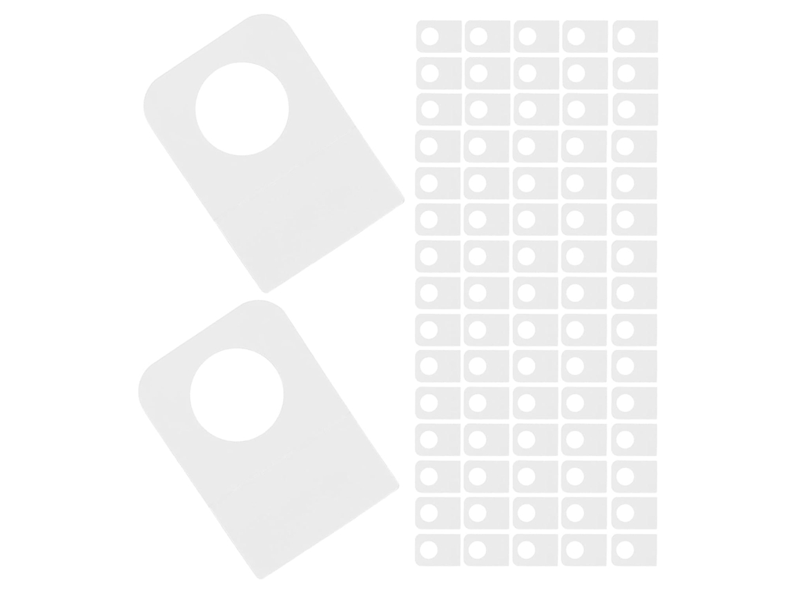Alipis 300 Unidades De Ganchos Autoadesivos, Abas Plásticas Adesivas Para Pendurar Em Caixas, Embalagens E Merchandising