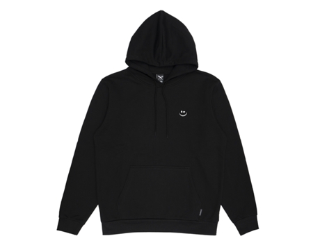 Hoodie De Homem Iriedaily Felpa Grin Algodão Preto (s)