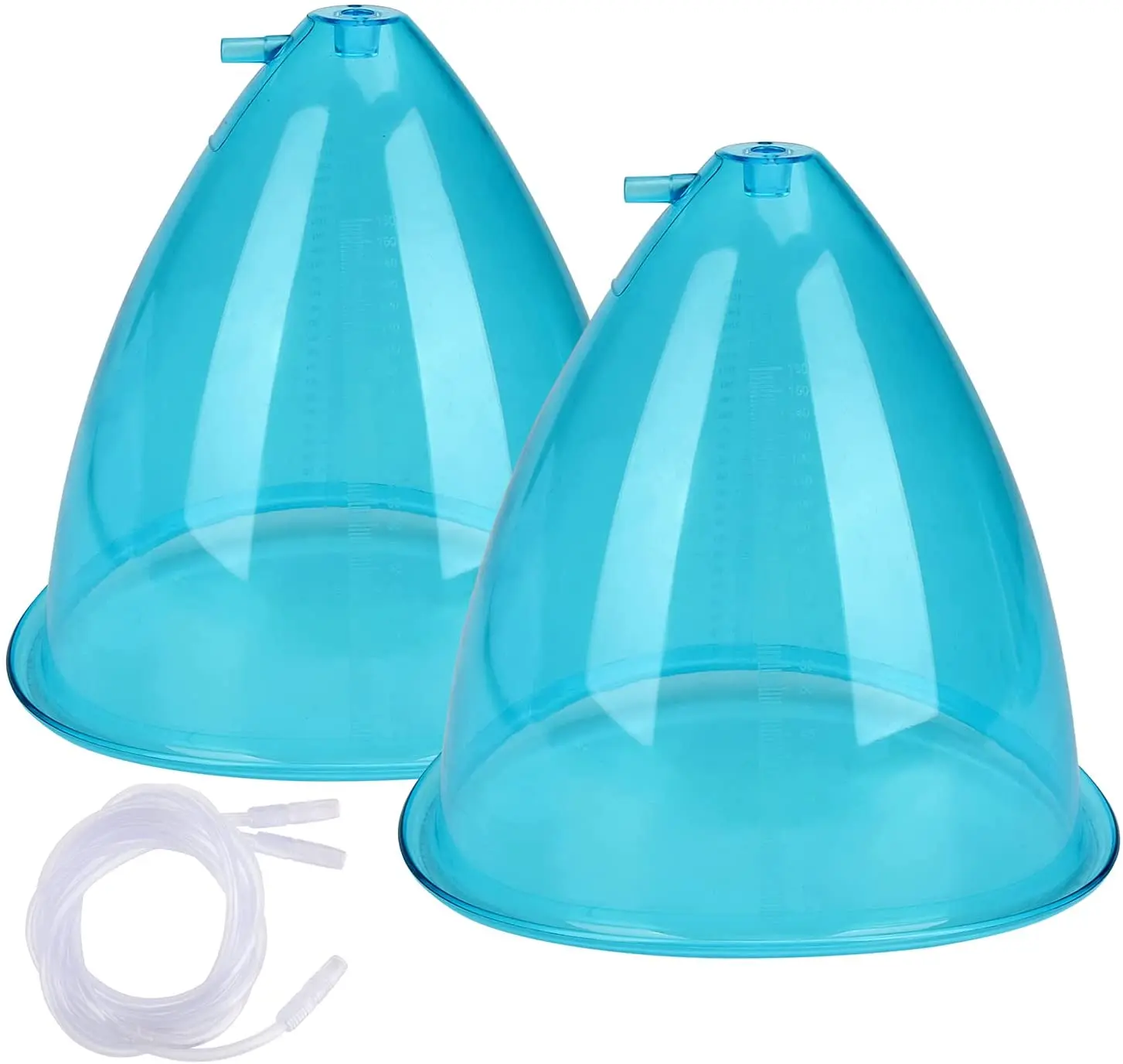 (Azul) Conjunto de ventosas de substituição para bomba de sucção a vácuo para dois aparelhos Seios Increase e lifting de glúteos