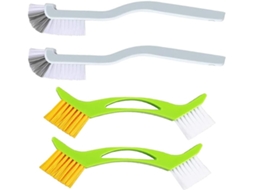 Conjunto de 4 Escovas de Limpeza S/MARCA, Multifuncionais, com Cabo Longo