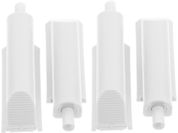 Conjunto De 4 Amortecedores Fechamento Suave Para Portas Armário, Em Plástico Branco
