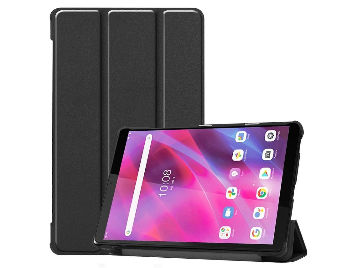 Capa De Couro Texturizada Com Aba Horizontal E Suporte Triplo Para Lenovo Tab M8 3ª Geração.