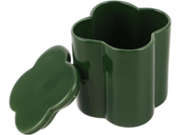 Pote De Cerâmica Healifty Com Tampa Hermética E Design Trevo Para Armazenamento Versátil Na Cozinha, Decorativo Para A
