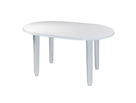 Mesa resina oval 130x90 cm blanca 4020