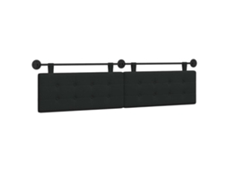 Conjunto 1 Cabeceira De Quarto Vidaxl Preto Tecido (210 X 55 X 5 Cm)