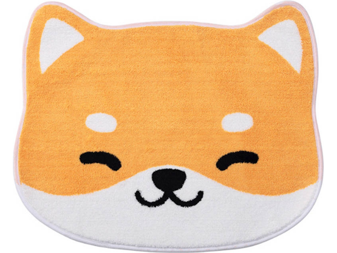 Tapete de Casa de Banho WJS Cão Akita (Amarelo - 50 x 60 cm)