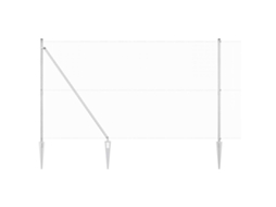 Conjunto 1 Painéis De Cerca Vidaxl Prateado Aço (50 X 1,5 M)