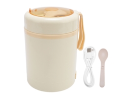 Marmita elétrica portátil 600ml, com colher, aço inox, temperatura constante 60°C LAXISCREED