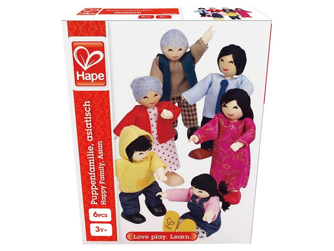 Bonecas Hape Para Casa De Bonecas, Família Feliz, Brinquedos De Madeira Asiáticos.