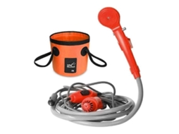 Kit De Balde Dobrável Para Chuveiro Externo Portátil Que Se Conecta A Um Adaptador De 12 V, Laranja PENGDSJE