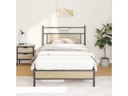 Vidaxl Estrutura Cama S/ Colchão Derivados De Madeira Carvalho Sonoma