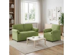 Vidaxl Conjunto De Sofás 2 Unid. Verde Claro Veludo