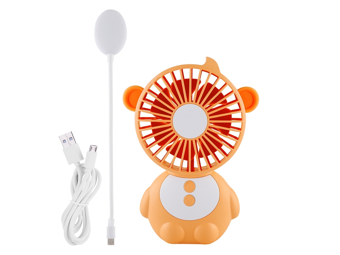 Ventilador Portátil Mini Usb Recarregável Laranja