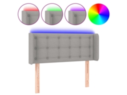 Led Headboard, Led Headboards Vidaxl Cinzeto Tecido (103 X 16 X 78/88 Cm)