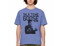 Rockinstone Top Gun Movie Talk To Me Heather Light Blue Adult T-shirt Size:xxxl