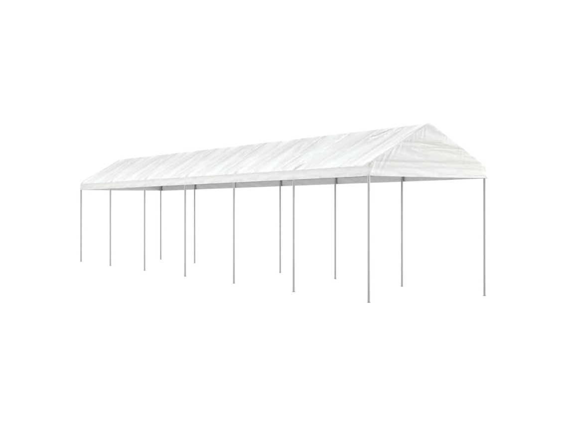 Vidaxl Gazebo Com Telhado 13,38x2,28x2,69 M Polietileno Branco