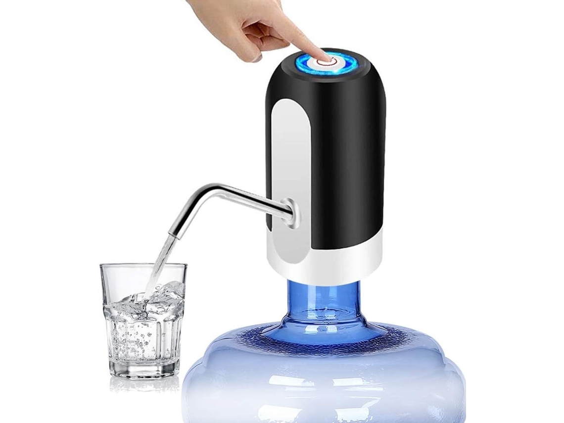 Dispensador de Água Recarregável Via Usb, Bomba de Água Elétrica para Garrafas, Portátil, Ideal para Camping, Viagens, Casa e Escritório BRILVIBERA