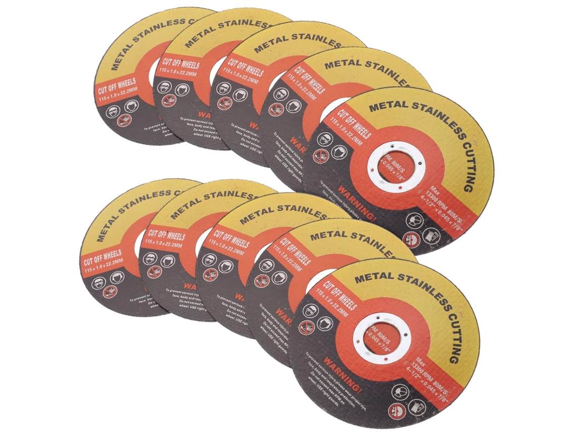 Iplusmile Conjunto De 10-discos Corte 4, 5-polegadas Para Metal E Aço Inoxidável Com Alta Eficiência De Desbaste Boa