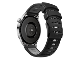 Bracelete Silicone Cor Dupla com Orifícios Trapezoidais de Três Fileiras para Huawei Watch Gt Runner/Garmin Venu 2/Vivoactive 4 Preto/Cinza