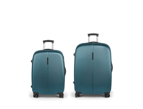 Conjunto de 2 Malas de Viagem GABOL Média e Grande Expansíveis Paradise XP rígidas Turquesa (77x54x29 cm - 170 L)