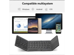 Teclado Dobrável em couro TAISHENGDA, com suporte para Samsung Galaxy Z Fold