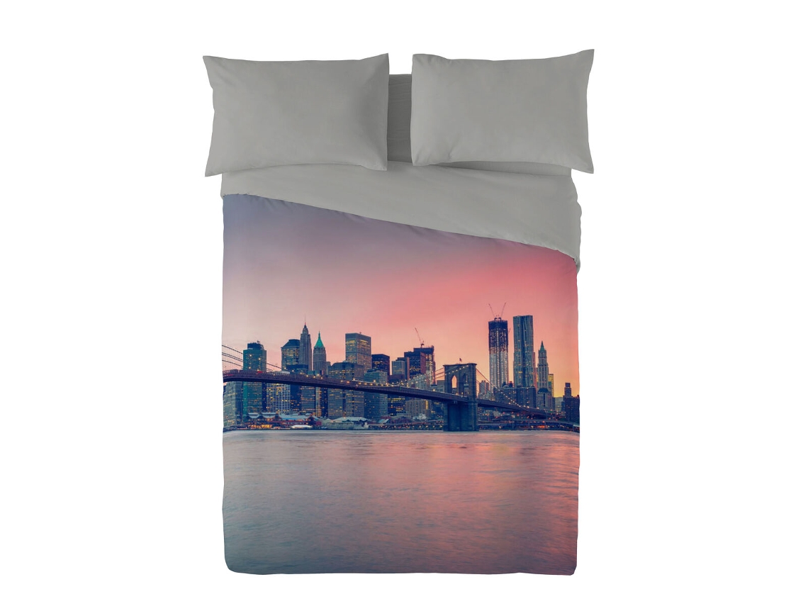 Capa Nórdica NATURALS Brooklin Bridge Casal 2 Peças 220x220 cm