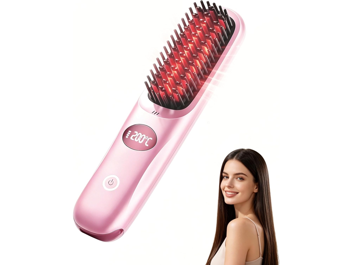 Escova Alisadora De Cabelo, Bwaliffury Sem Fios Cabelo