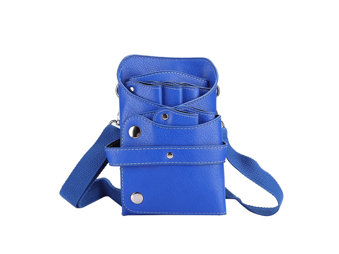 Bolsa Cintura Portátil Para Tesouras De Barbeiro E Ferramentas De Cabeleireiro Armazenamento Azul